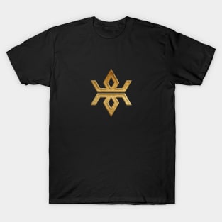 Iwate Prefecture Symbol in Gold Faux T-Shirt